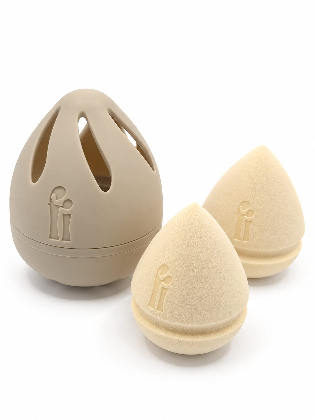 Support beauty blender avec deux éponges